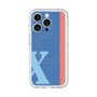 スリムプロテクションプレミアムケース with MagSafe［ オリジナル - initial color line - X blue ］