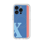 スリムプロテクションプレミアムケース with MagSafe［ オリジナル - initial color line - X blue ］