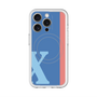 スリムプロテクションプレミアムケース with MagSafe［ オリジナル - initial color line - X blue ］