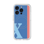 スリムプロテクションプレミアムケース with MagSafe［ オリジナル - initial color line - X blue ］