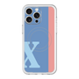 スリムプロテクションプレミアムケース with MagSafe［ オリジナル - initial color line - X blue ］