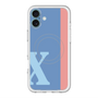 スリムプロテクションプレミアムケース with MagSafe［ オリジナル - initial color line - X blue ］