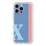 スリムプロテクションプレミアムケース with MagSafe［ オリジナル - initial color line - X blue ］