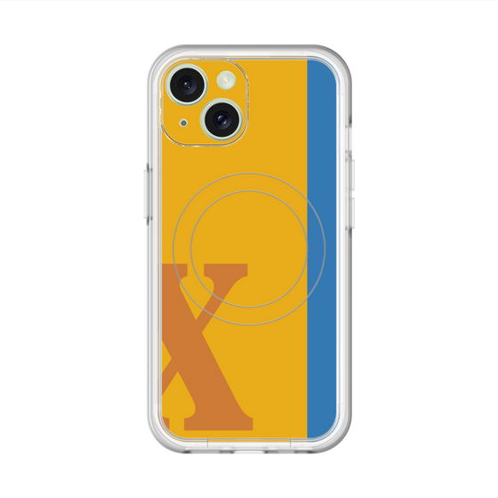 スリムプロテクションプレミアムケース with MagSafe［ オリジナル - initial color line - X orange ］