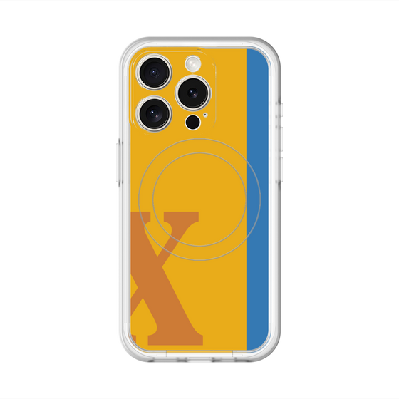 スリムプロテクションプレミアムケース with MagSafe［ オリジナル - initial color line - X orange ］