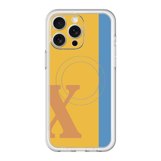 スリムプロテクションプレミアムケース with MagSafe［ オリジナル - initial color line - X orange ］
