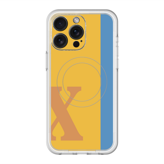 スリムプロテクションプレミアムケース with MagSafe［ オリジナル - initial color line - X orange ］