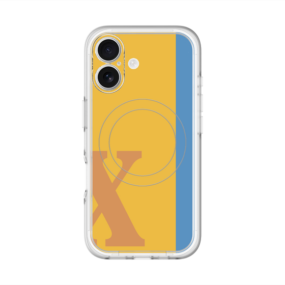 スリムプロテクションプレミアムケース with MagSafe［ オリジナル - initial color line - X orange ］