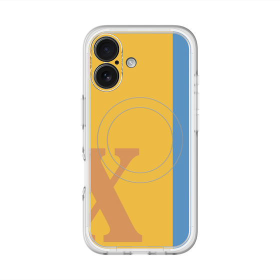 スリムプロテクションプレミアムケース with MagSafe［ オリジナル - initial color line - X orange ］