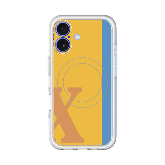 スリムプロテクションプレミアムケース with MagSafe［ オリジナル - initial color line - X orange ］