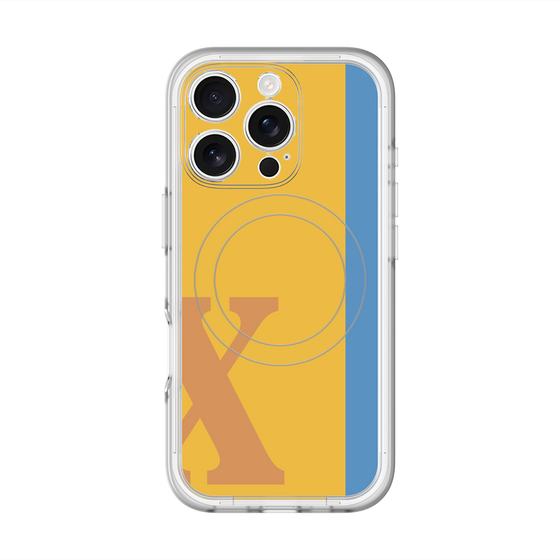 スリムプロテクションプレミアムケース with MagSafe［ オリジナル - initial color line - X orange ］