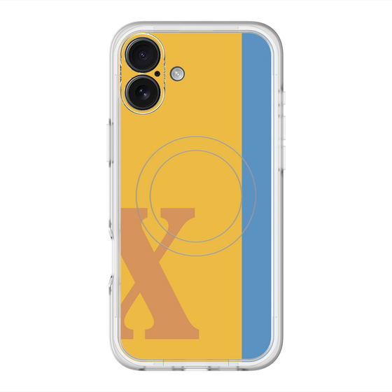 スリムプロテクションプレミアムケース with MagSafe［ オリジナル - initial color line - X orange ］