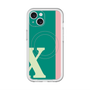 スリムプロテクションプレミアムケース with MagSafe［ オリジナル - initial color line - X green ］