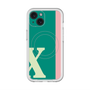 スリムプロテクションプレミアムケース with MagSafe［ オリジナル - initial color line - X green ］