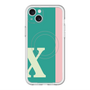 スリムプロテクションプレミアムケース with MagSafe［ オリジナル - initial color line - X green ］