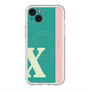 スリムプロテクションプレミアムケース with MagSafe［ オリジナル - initial color line - X green ］