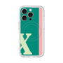 スリムプロテクションプレミアムケース with MagSafe［ オリジナル - initial color line - X green ］