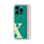 スリムプロテクションプレミアムケース with MagSafe［ オリジナル - initial color line - X green ］