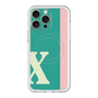 スリムプロテクションプレミアムケース with MagSafe［ オリジナル - initial color line - X green ］