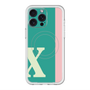 スリムプロテクションプレミアムケース with MagSafe［ オリジナル - initial color line - X green ］