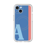 スリムプロテクションプレミアムケース with MagSafe［ オリジナル - initial color line - A blue ］