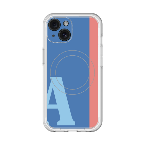 スリムプロテクションプレミアムケース with MagSafe［ オリジナル - initial color line - A blue ］