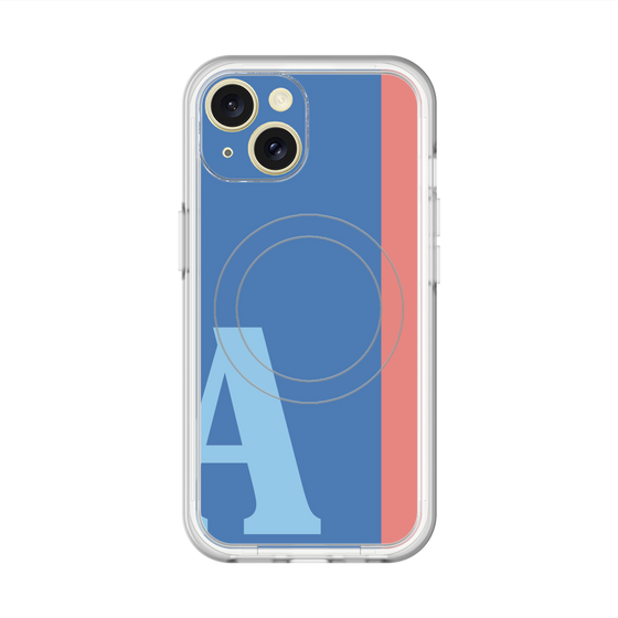 スリムプロテクションプレミアムケース with MagSafe［ オリジナル - initial color line - A blue ］