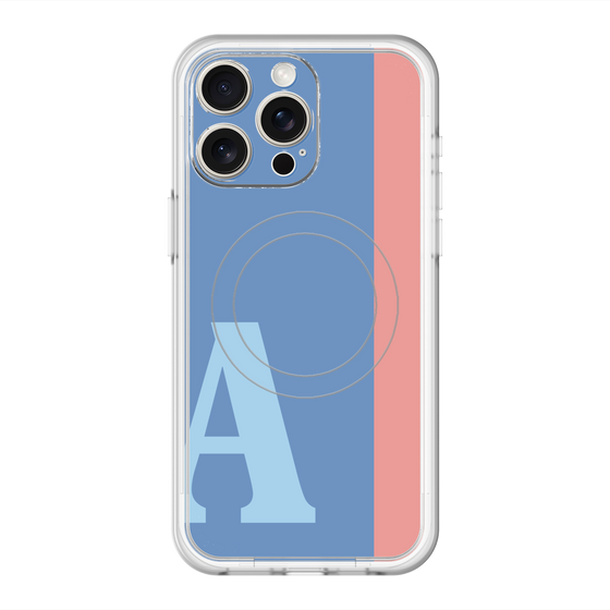 スリムプロテクションプレミアムケース with MagSafe［ オリジナル - initial color line - A blue ］