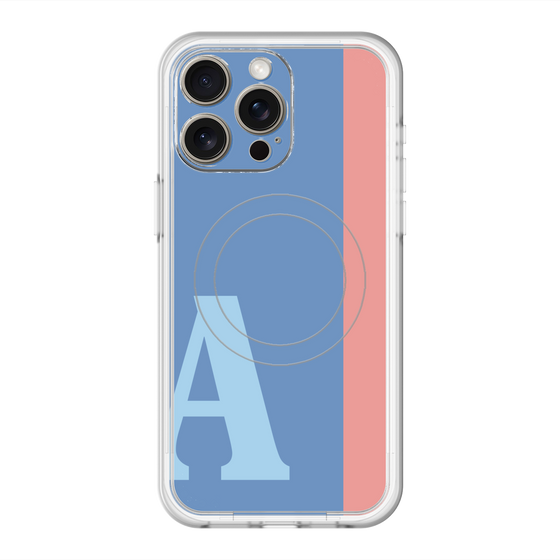 スリムプロテクションプレミアムケース with MagSafe［ オリジナル - initial color line - A blue ］