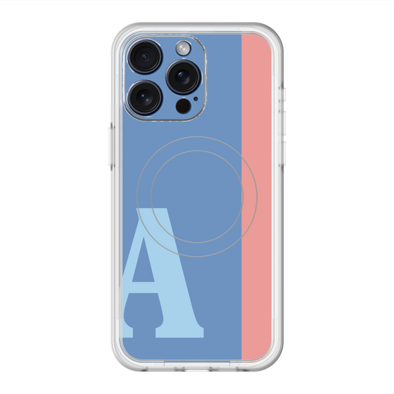 スリムプロテクションプレミアムケース with MagSafe［ オリジナル - initial color line - A blue ］