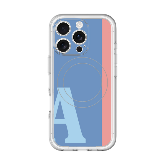 スリムプロテクションプレミアムケース with MagSafe［ オリジナル - initial color line - A blue ］