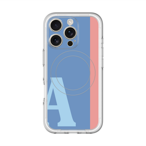 スリムプロテクションプレミアムケース with MagSafe［ オリジナル - initial color line - A blue ］
