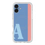 スリムプロテクションプレミアムケース with MagSafe［ オリジナル - initial color line - A blue ］