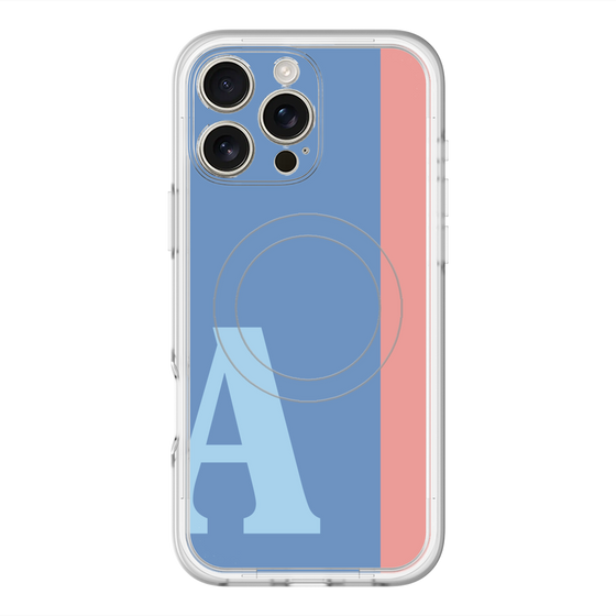 スリムプロテクションプレミアムケース with MagSafe［ オリジナル - initial color line - A blue ］