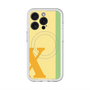 スリムプロテクションプレミアムケース with MagSafe［ オリジナル - initial color line - X yellow ］