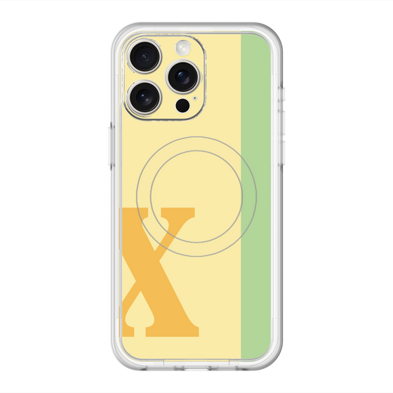 スリムプロテクションプレミアムケース with MagSafe［ オリジナル - initial color line - X yellow ］