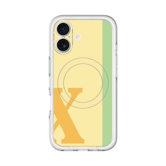 スリムプロテクションプレミアムケース with MagSafe［ オリジナル - initial color line - X yellow ］
