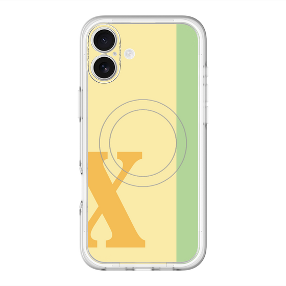スリムプロテクションプレミアムケース with MagSafe［ オリジナル - initial color line - X yellow ］