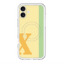 スリムプロテクションプレミアムケース with MagSafe［ オリジナル - initial color line - X yellow ］