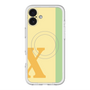 スリムプロテクションプレミアムケース with MagSafe［ オリジナル - initial color line - X yellow ］