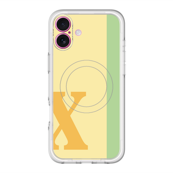 スリムプロテクションプレミアムケース with MagSafe［ オリジナル - initial color line - X yellow ］