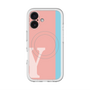 スリムプロテクションプレミアムケース with MagSafe［ オリジナル - initial color line - Y pink ］