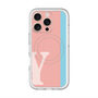 スリムプロテクションプレミアムケース with MagSafe［ オリジナル - initial color line - Y pink ］