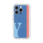 スリムプロテクションプレミアムケース with MagSafe［ オリジナル - initial color line - Y blue ］