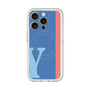 スリムプロテクションプレミアムケース with MagSafe［ オリジナル - initial color line - Y blue ］