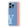 スリムプロテクションプレミアムケース with MagSafe［ オリジナル - initial color line - Y blue ］