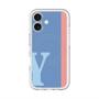 スリムプロテクションプレミアムケース with MagSafe［ オリジナル - initial color line - Y blue ］