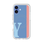スリムプロテクションプレミアムケース with MagSafe［ オリジナル - initial color line - Y blue ］