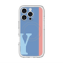 スリムプロテクションプレミアムケース with MagSafe［ オリジナル - initial color line - Y blue ］