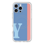 スリムプロテクションプレミアムケース with MagSafe［ オリジナル - initial color line - Y blue ］
